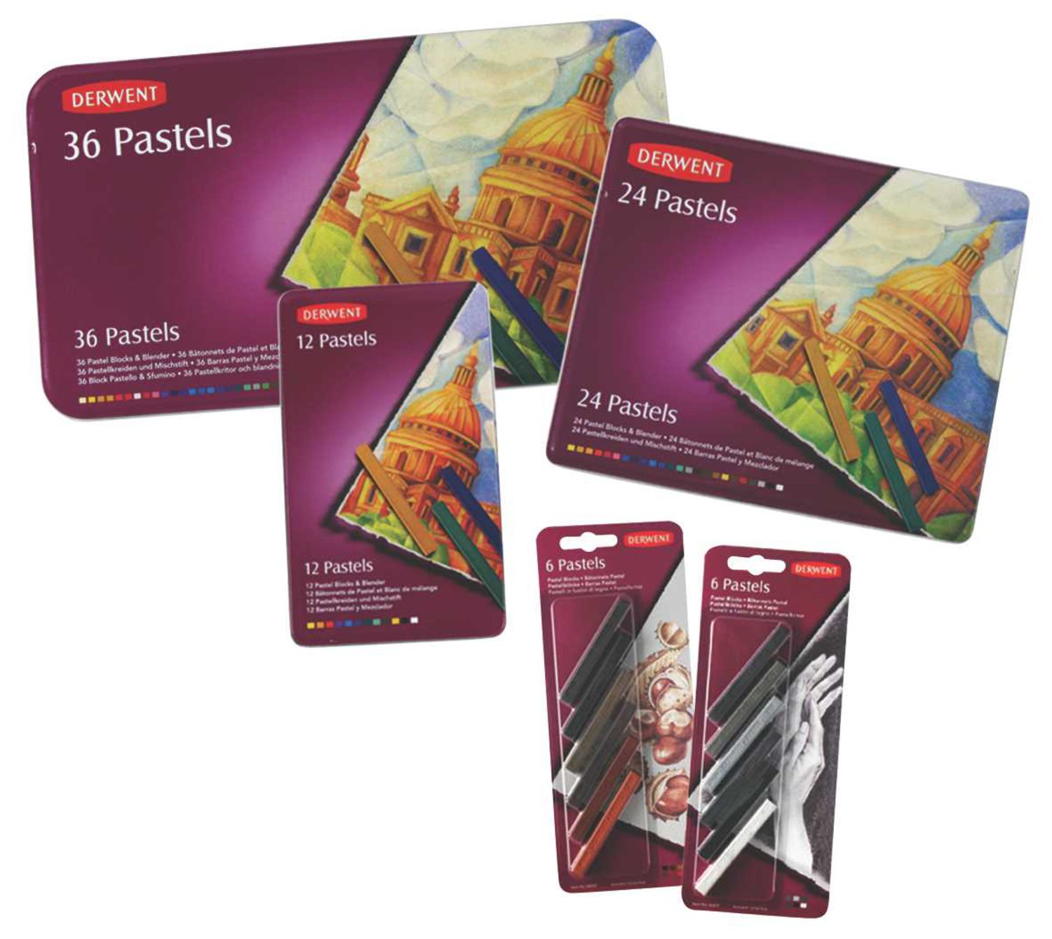 پاستل گچی 24 رنگ درونت (Derwent Pastel)