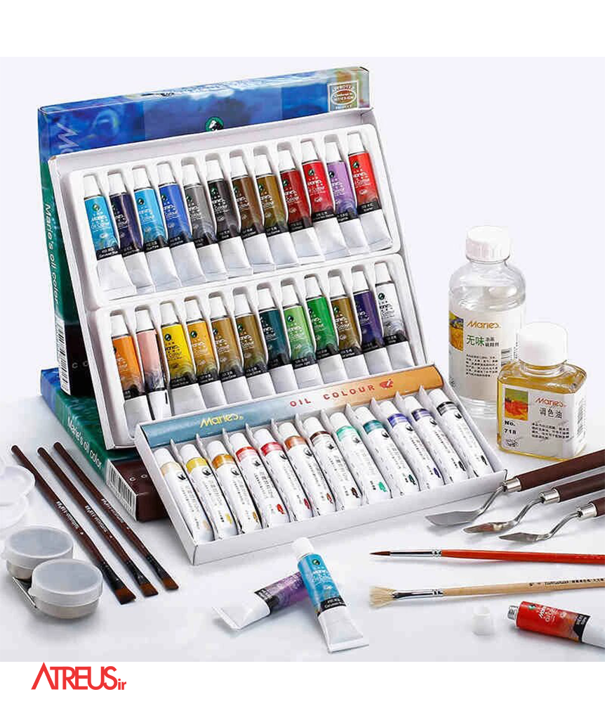 رنگ روغن 24 رنگ آرتیست ماریس Maries