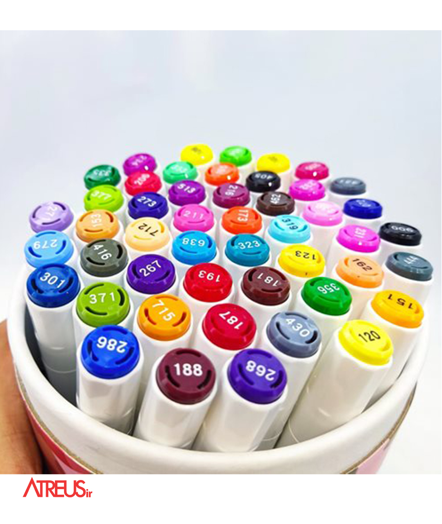 ماژیک راندو دو سر بیسیک 60 رنگ