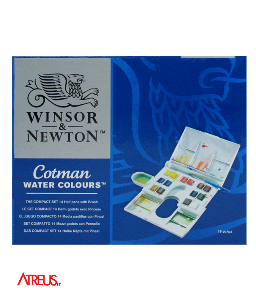 آبرنگ 14رنگ وینزور مدل کاتمن Winsor