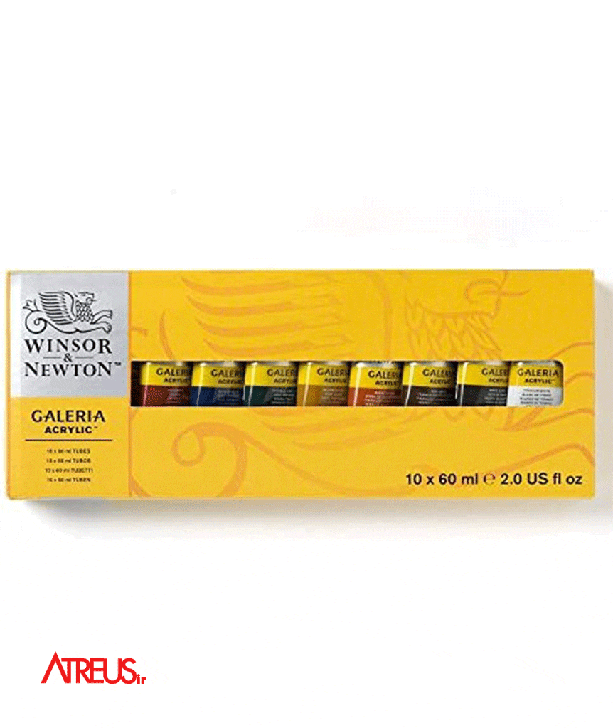 ست اکریلیک وینزور 10رنگ 60میل Winsor Galeria