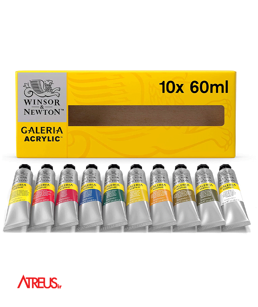 ست اکریلیک وینزور 10رنگ 60میل Winsor Galeria