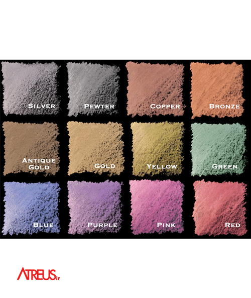 مداد رنگی حرفه ای متالیک 12رنگ DERWENT