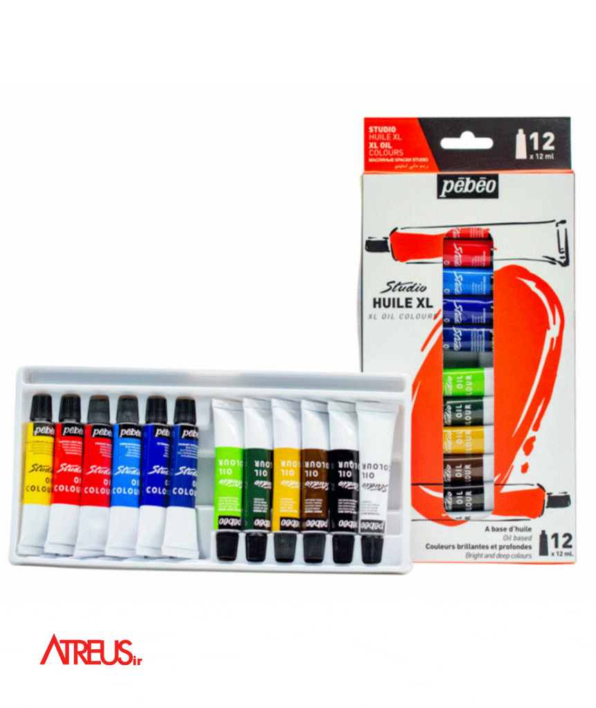 رنگ روغن پ ب او 12 رنگ