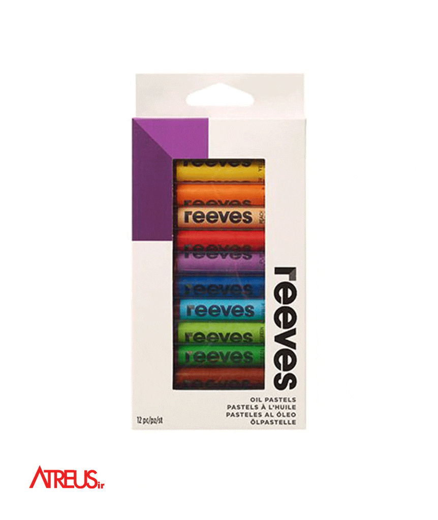 پاستل روغنی ریوز 12 رنگ reeves