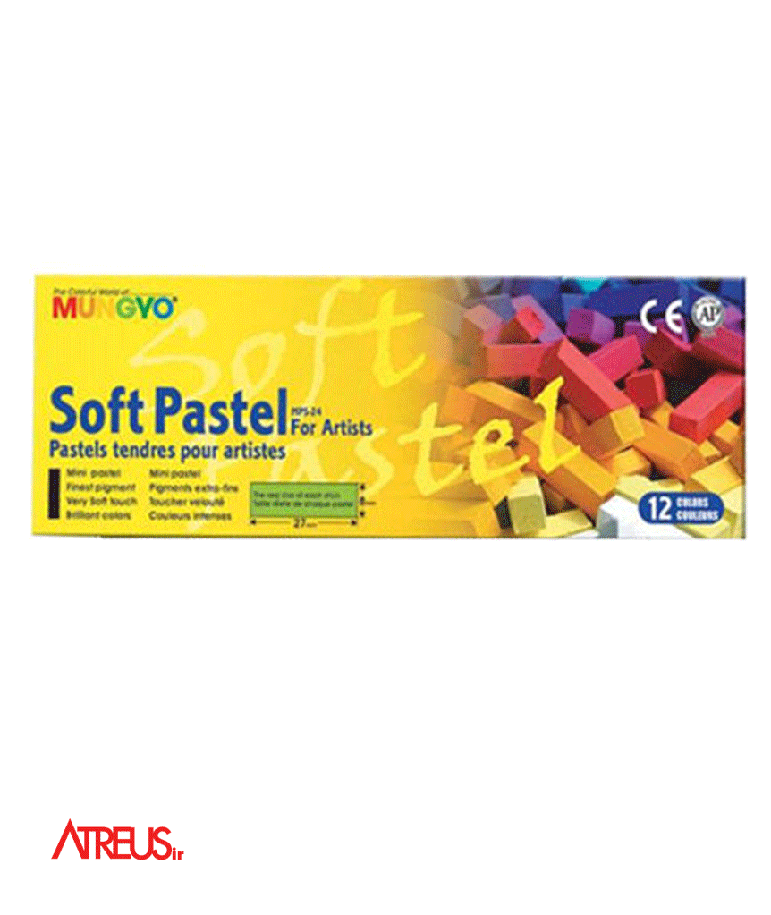پاستل گچی مونگیو 12رنگ