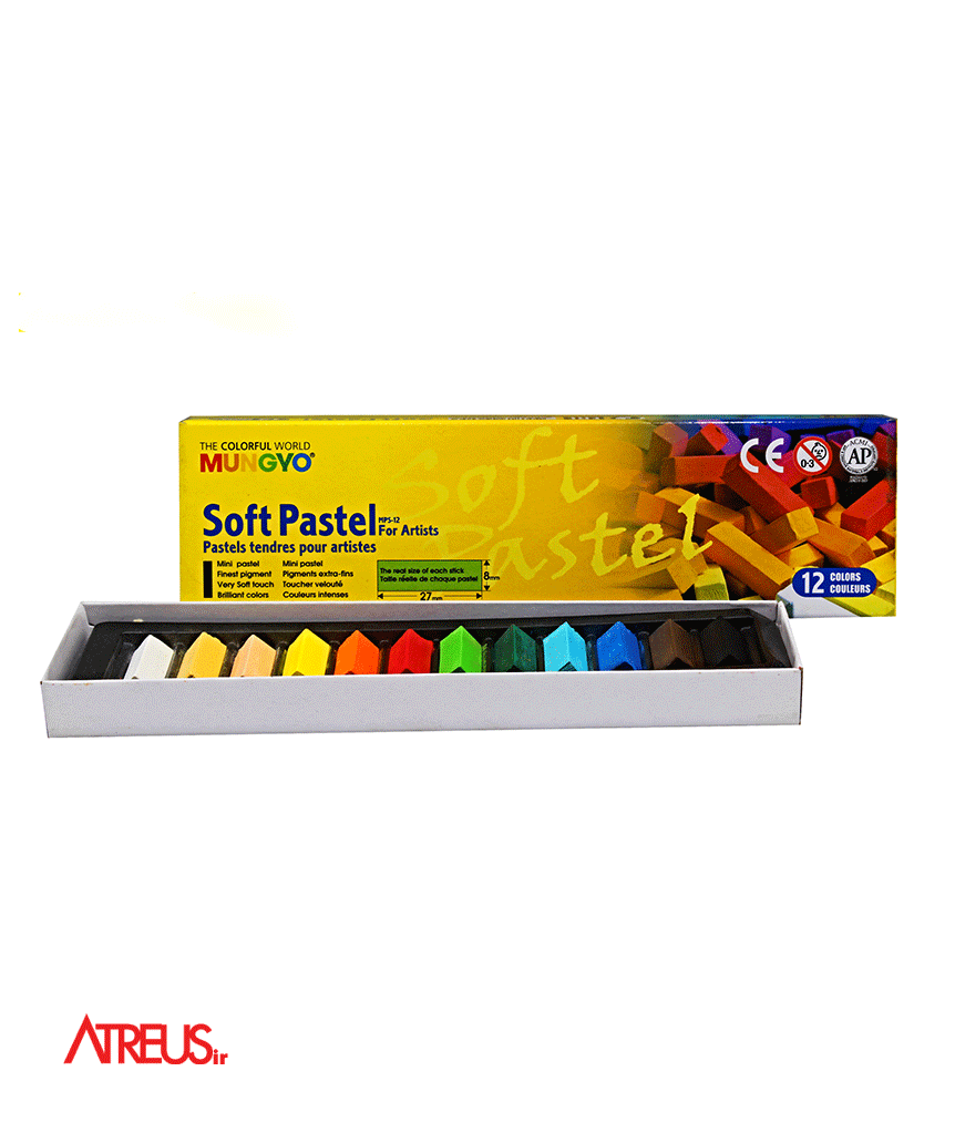پاستل گچی مونگیو 12رنگ