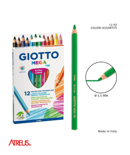 مداد رنگی پاستلی بزرگ جیوتو Giotto Mega 8