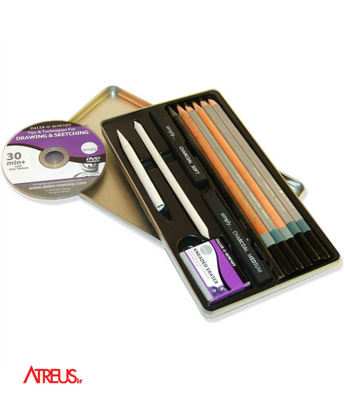 ست طراحی زغالی دالر رونی Daler 12