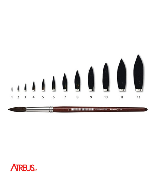 ست 6 تایی قلم موی طبیعی سمور شماره های فرد Pelikan