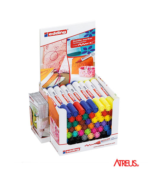 ماژیک پارچه آبی edding 4