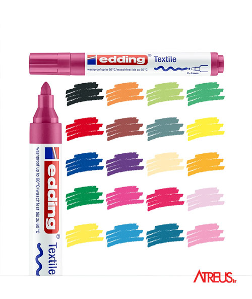 ماژیک پارچه بنفش تیره 4500 Edding textile