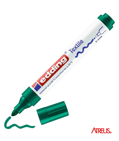 ماژیک پارچه سبز تیره 4500 edding textile