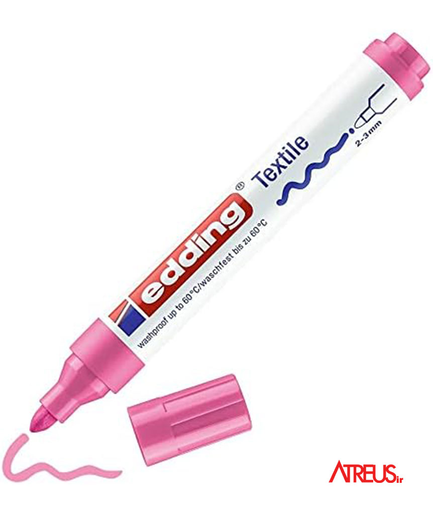 ماژیک پارچه رز edding 4