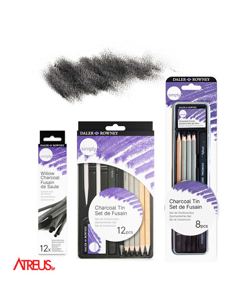 ست طراحی زغالی دالر رونی Daler Rowney 12
