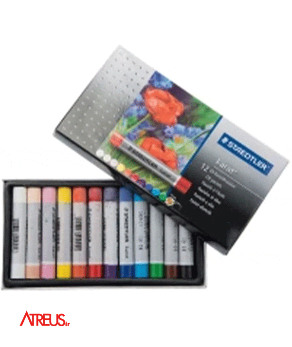 پاستل روغنی حرفه ای استدلر 12 رنگStaedtler