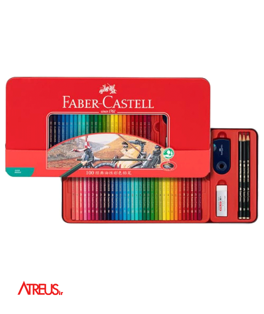 مداد رنگی 100 رنگ کلاسیک فابر کاستل