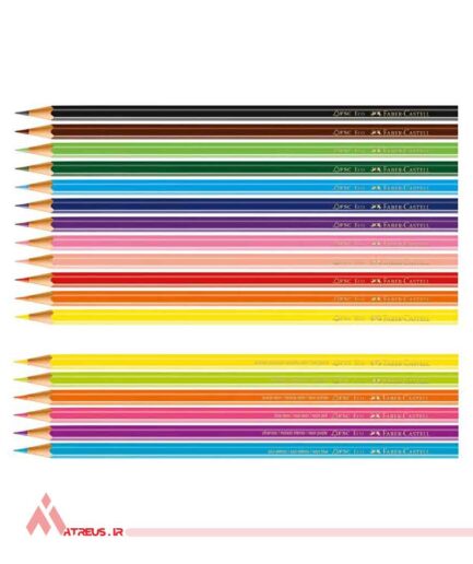 ست ۱۸ رنگ فابرکستل ۱۲ رنگ پایه و ۶ رنگ نئون Faber Castell